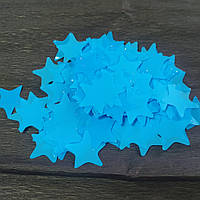 Аксесуари для свята Конфеті зірка блакитний 35мм 100 грам