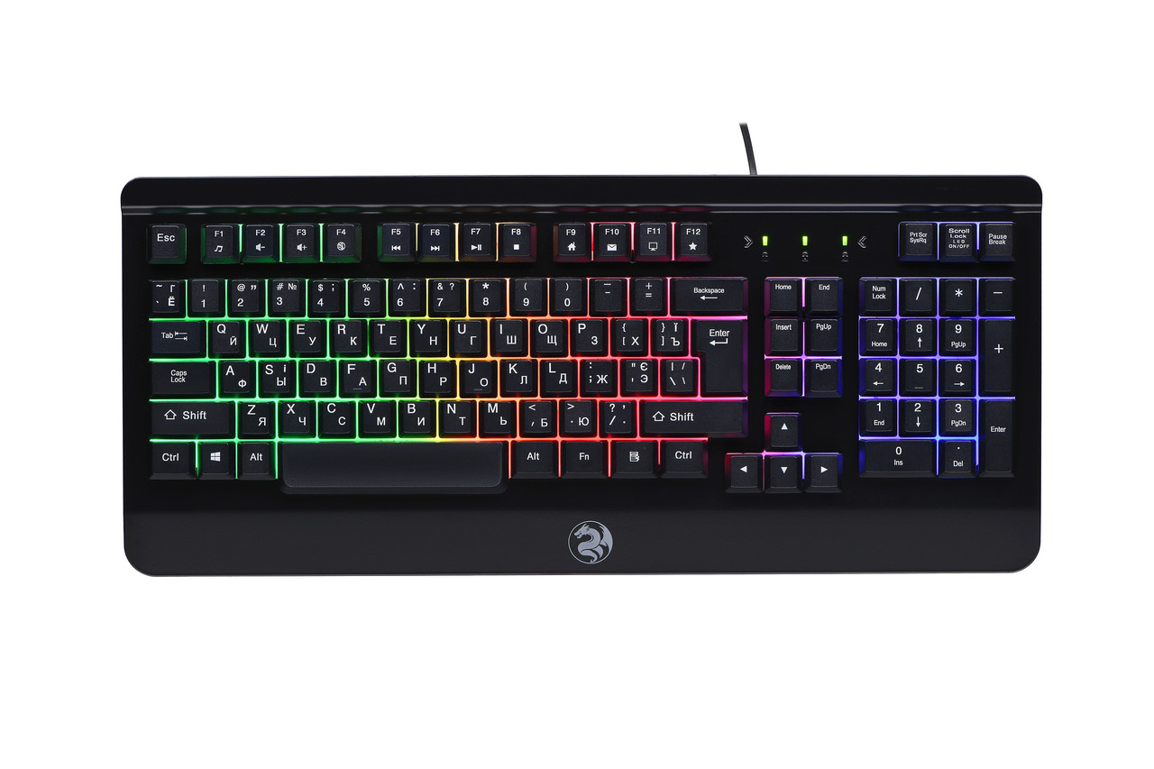 Клавіатура 2E Gaming KG320 LED USB Black Ukr (Українська розкладка)