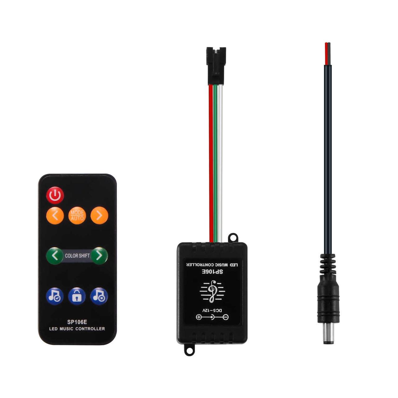 Контролер SP106E Music RF 9 кнопок  RGB 5-12 В  для адресованої стрічки