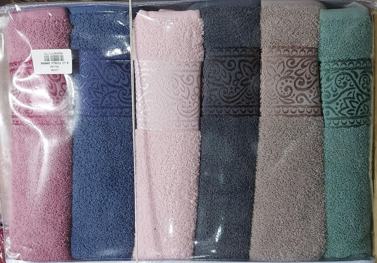 Банні турецькі рушники «Floslu Damask» (6 шт.)