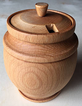 Дерев’яне барило з кришкою 500 мл | для меду та сипучих продуктів | ручна робота