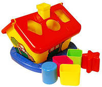 Детская развивающая игрушка-сортер Polesie "Детский садовый домик", красный