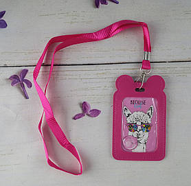 Бейдж вертикальний на шнурку, рожевий К20-296-10 25507Ф Kite Німеччина