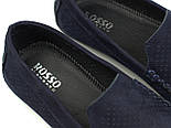 Мокасини чоловічі сині нубук перфорація літнє взуття великих розмірів Rosso Avangard BS M4 Perf Blu Sea, фото 8