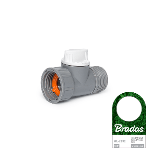 Кран запорный РВ-РН 3/4" - WHITE LINE, WL-2232 Bradas