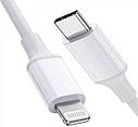 Кабель USB cable Foxconn Type-C to Lightning білий, фото 2