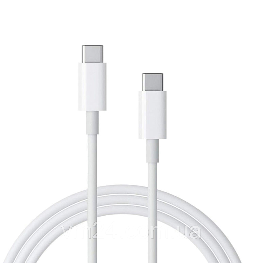 Кабель USB cable Foxconn Type-C to Type-C білий для Apple MacBook/iPad