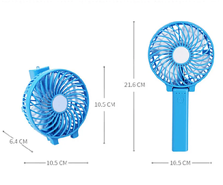 Вентилятор міні Handy Mini Fan, заряджання/живлення USB ГОЛУБИЙ