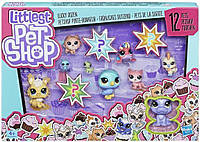 Набор фигурок Littlest Pet Shop (Lps) Коллекция петов "Счастливые питомцы" 12 зверюшек, Hasbro (E3034_E5161)