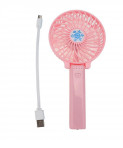 Вентилятор мини Handy Mini Fan, зарядка/питание USB, РОЗОВЫЙ - фото 4 - id-p1195882464