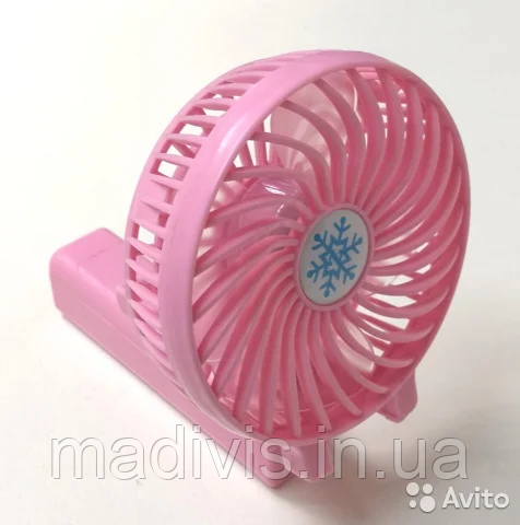 Вентилятор мини Handy Mini Fan, зарядка/питание USB, РОЗОВЫЙ - фото 2 - id-p1195882464
