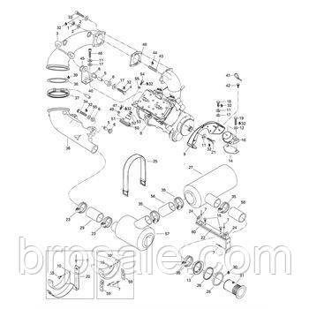 Вихлопної шланг правий Sea-Doo BRP House exhaust RH, фото 1