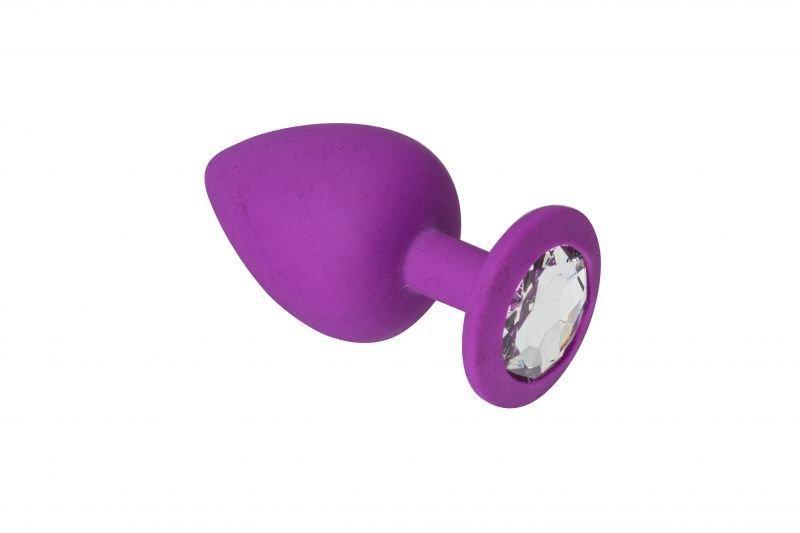 Силіконова Анальна пробка 28мм Purple Silicone Diamond