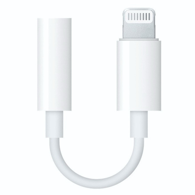 Перехідник адаптер аудіо Alitek Lightning — Jack 3.5 мм White