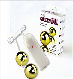 Вагінальні кульки Golden Balls з вібрацією від Baile aiw Якість AIW Or38