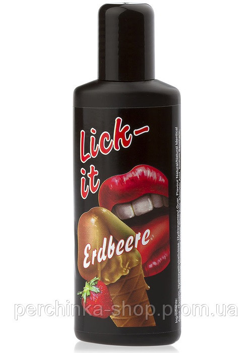 Оральне мастило лубрикант 50 мл. Lick It зі смаком полуниці від Orion aiw Якість AIW Or52, фото 1