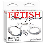 Металеві наручники Fetish Fantasy Beginners Metall Cuffs від Pipedream Products aiw Якість AIW Or400, фото 4