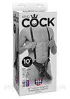 Реалістичний страпон фалолопоріз King Cock 10" Hollow Strap-on Suspender System aiw Якість, фото 2