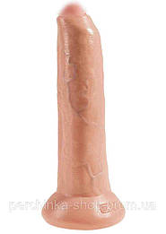 Фалоїмітатор із рухомою крайньою плоттю Pipedream King Cock — 9 inch Uncut Cock aiw Якість AIW Or839