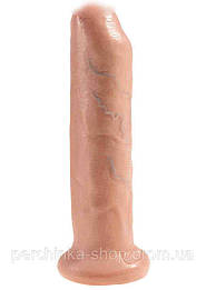Фалоїмітатор із рухомою крайньою плоттю Pipedream King Cock — 7 inch Uncut Cock aiw Якість AIW Or841