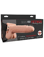 Реалістичний порожнистий страпон із вібрацією Pipedream Fetish Fantasy 7" Hollow Rechargeable Strap-on with Balls aiw AIW Or1362, фото 2