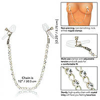 Затискачі для сосків Nipple Play Crystal Chain Nipple Clamps aiw Якість AIW Or911, фото 4