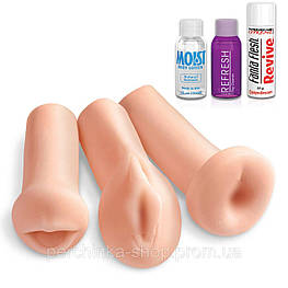 Комплект мастурбаторів Pipedream Extreme Toyz All 3 Holes aiw Якість AIW Or930