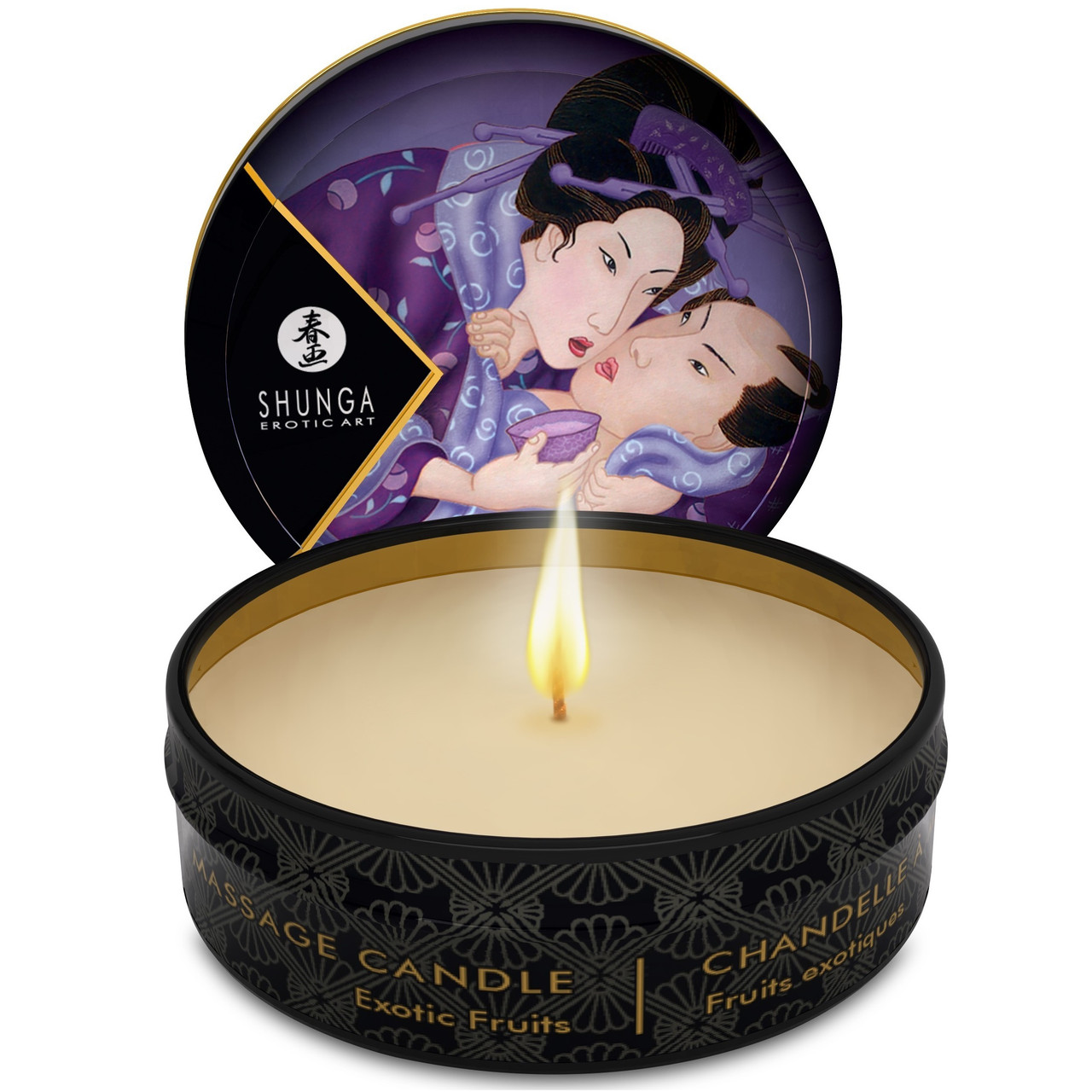 Масажна свічка Shunga Mini Massage Candle Exotic Fruit із запахом екзотичних фруктів aiw Якість AIW Or935, фото 1