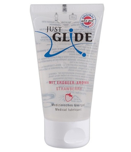 Оральний медичний лубрикант Just Glide Strawberry на водній основі Just Glide 50 мл. Німеччина aiw Якість AIW Or319, фото 1