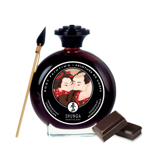 Їстівна фарба для малювання по тілу Shunga Body Painting Aphrodisiac Chocolate 100 мл aiw Якість AIW Or971, фото 1