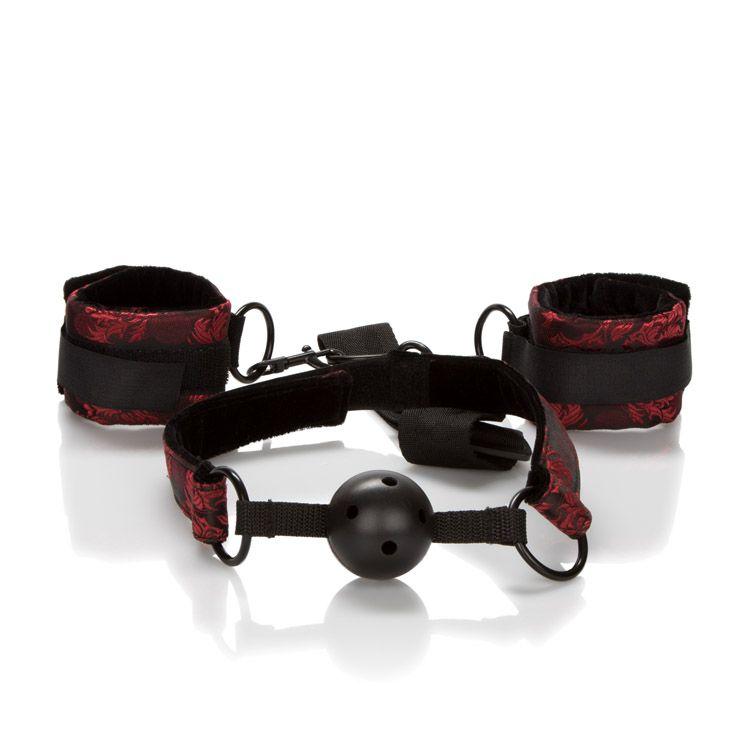 Набір для бондажу Scandal Breathable Ball Gag With Cuffs aiw Якість AIW Or1153, фото 1