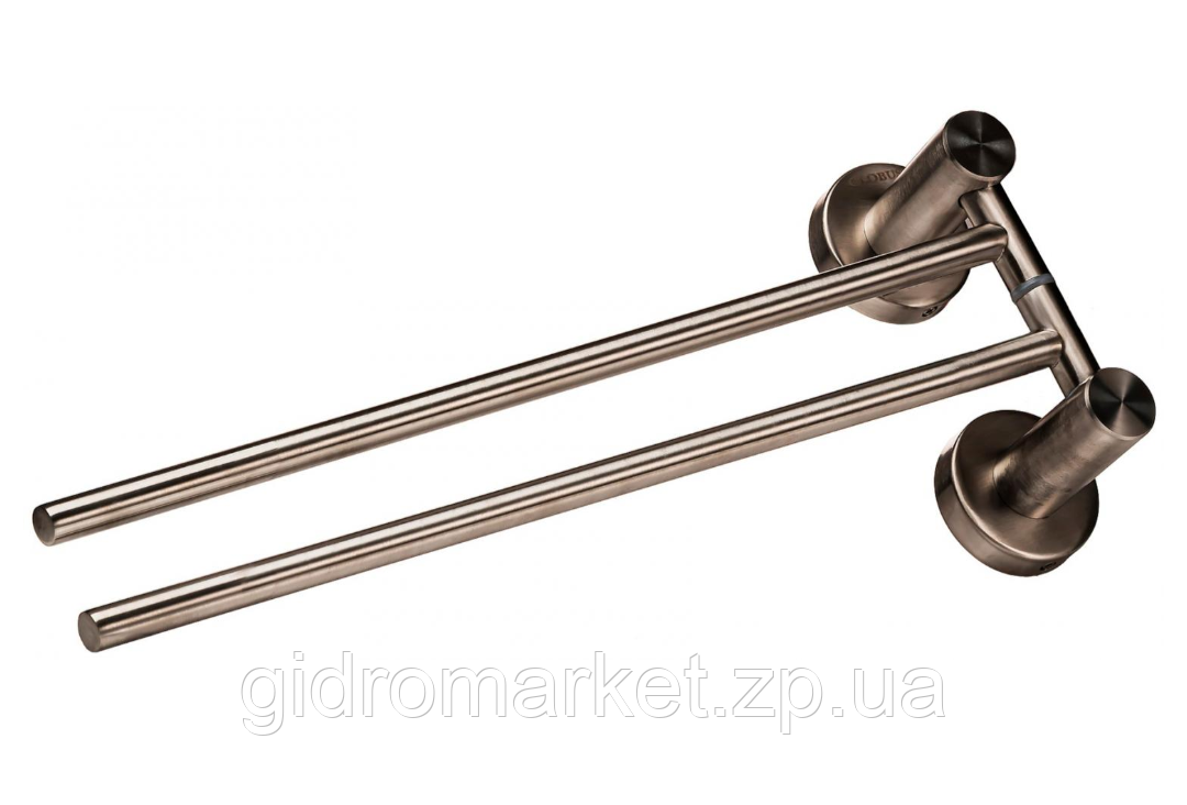 Тримач Globus Lux SS8431-2 (подвійний, поворотний, 45см, нержавійка-SUS304)