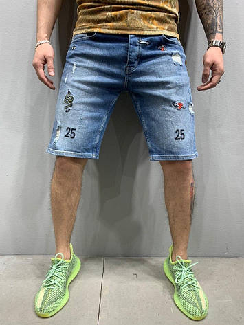 Стильні чоловічі джинсові шорти, фото 2