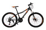Велосипед 24 Remmy LOСRI 13 AM DD чорно-помаранчевий (м) AL, фото 4