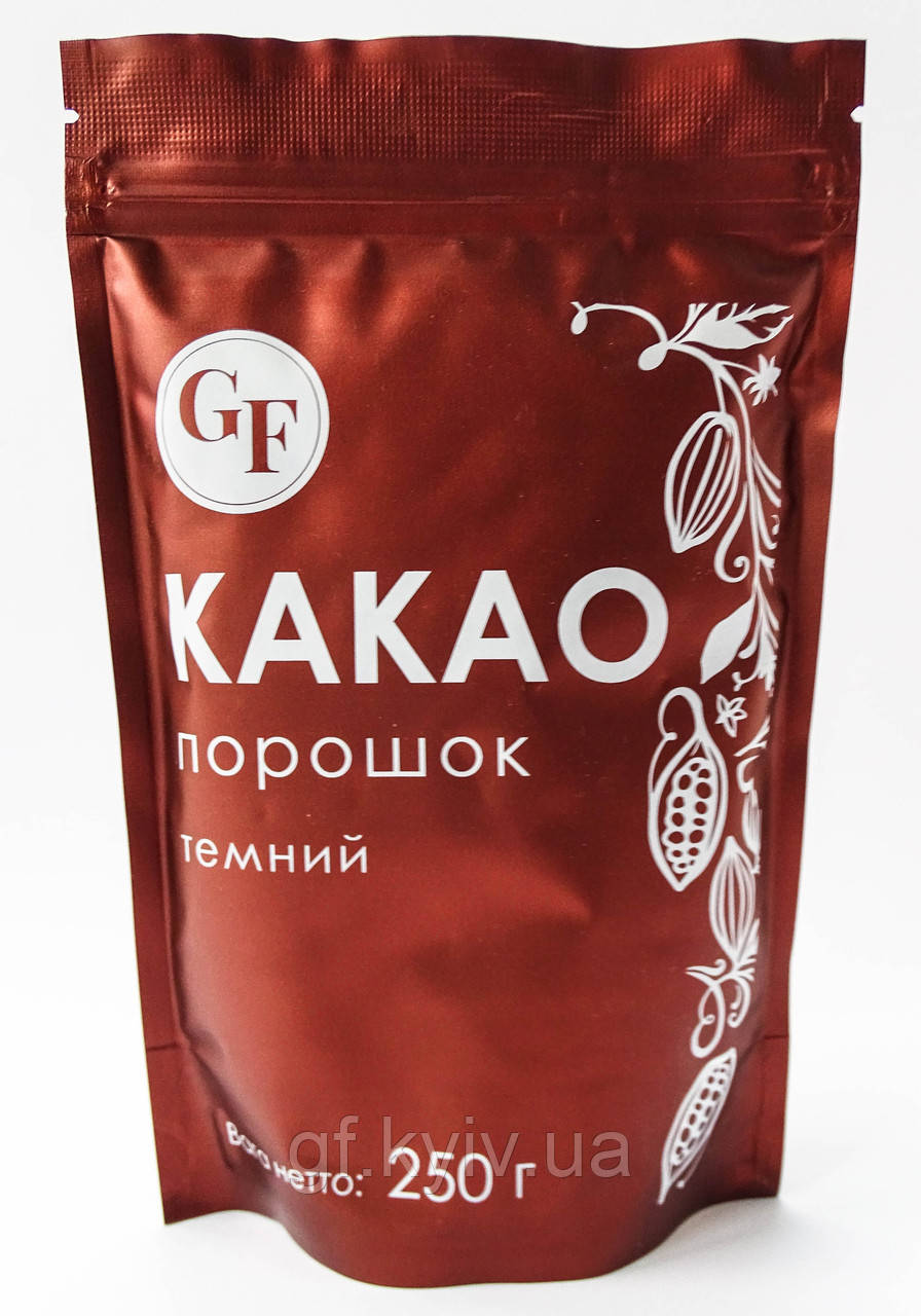 Какао-порошок 250г алкалізований 10-12% Olam Cocoa Німеччина для напоїв і кондитерських виробів S9