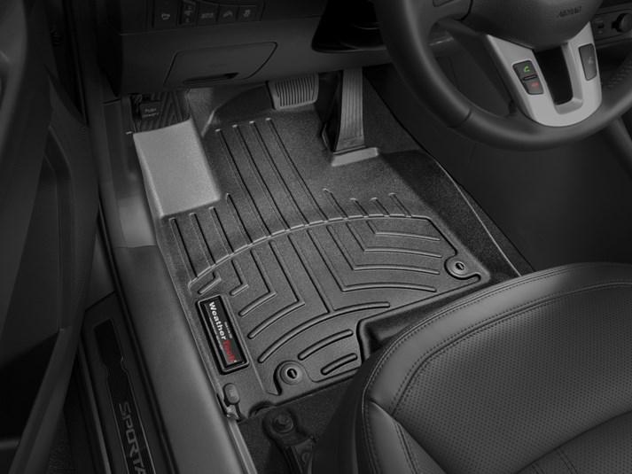 Килими гумові WeatherTech Hyundai ix35 2010-2014 передні чорні ( кліпси )