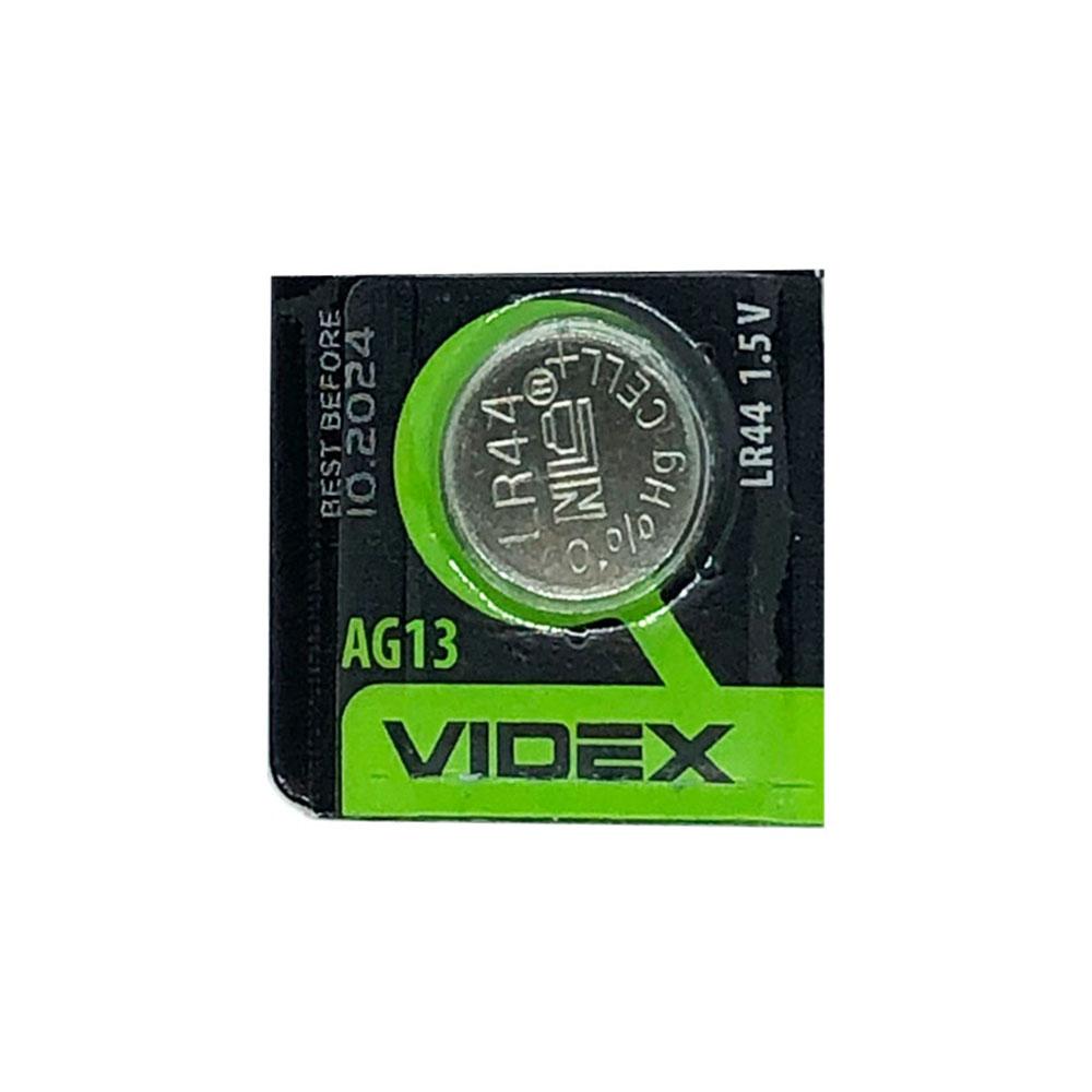 Годинникова батарейка LR1154 / LR44 / A76 / 357 / AG13 Videx Alkaline (1шт.)