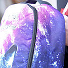 Міський стильний рюкзак шкільний водонепроникний підлітковий галактика (космос) з котом в окулярах, фото 10