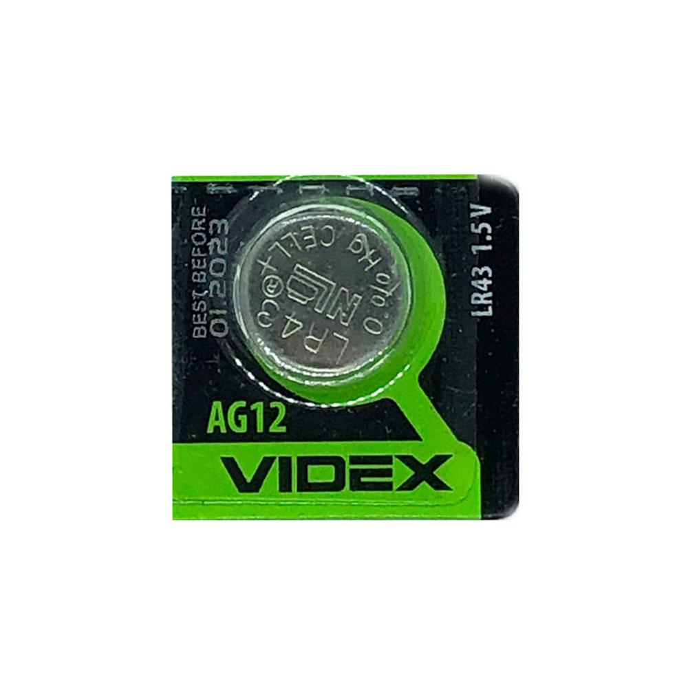 Часова батарейка Videx LR1142 / 186 / LR43 / AG12 (1 шт.)