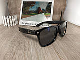 Сонцезахисні окуляри з поляризацією Ray Ban Wayfarer — глянсова оправа, фото 2