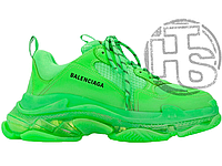 Мужские кроссовки Balenciaga Triple S Neon Green 541624 W09OL 3801