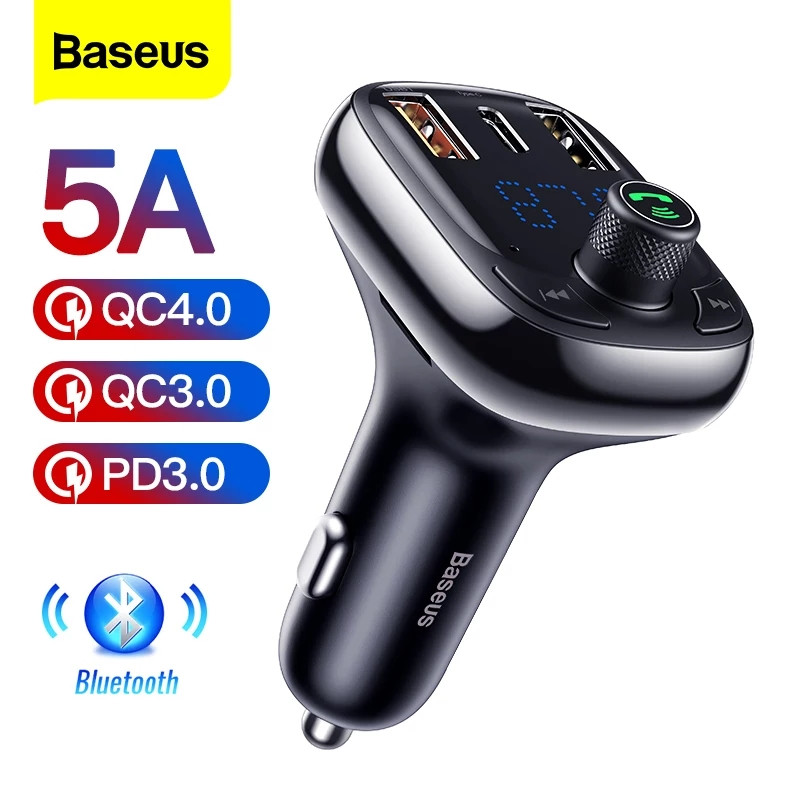 FM трансмітер Baseus S-13 36Вт QC4.0 Bluetooth 5.0 мікрофон (аналог Roidmi 2s/3s)