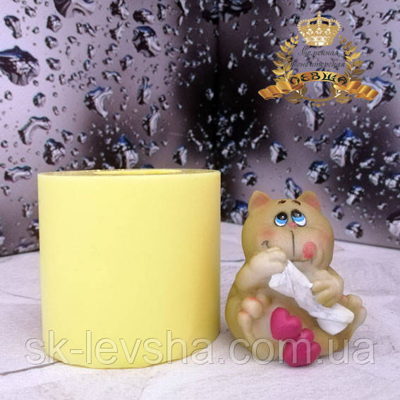 Форма силіконова Закоханий Кошеня 50*40*40 мм.