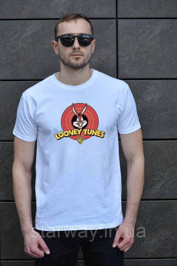 Біла футболка looney tunes | wb logo