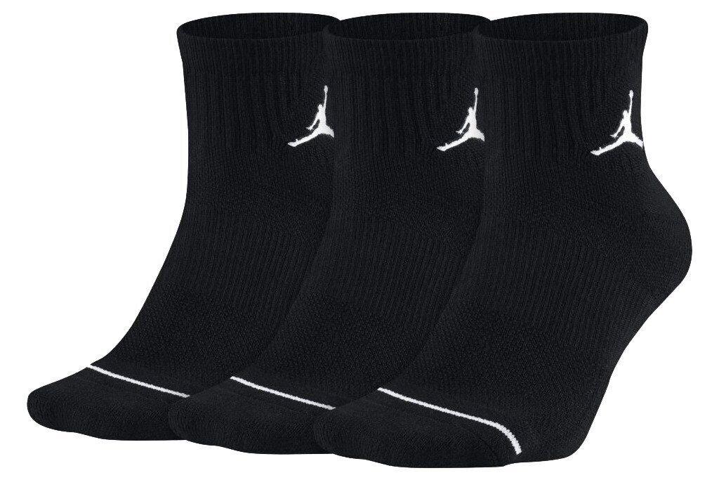 Шкарпетки баскетбольні Jordan Jumpman Quarter 3 пари чорні (SX5544-010)