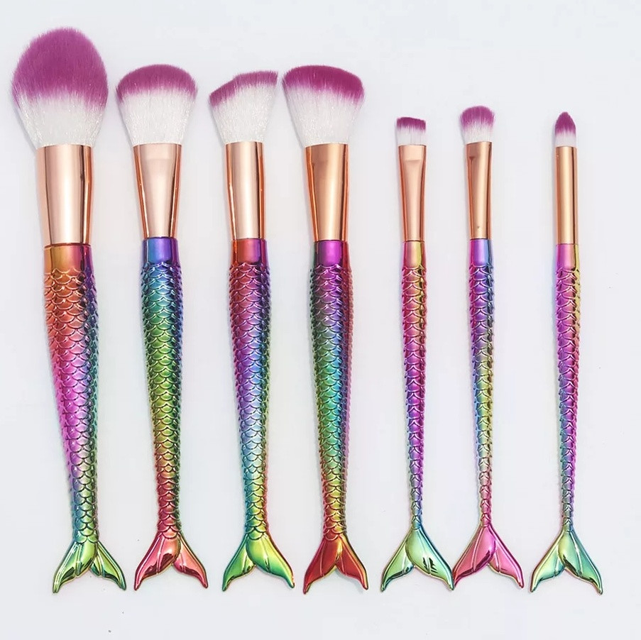 Кисти Макияж Русалка 7 Шт — Купить Недорого на Bigl.ua (1163973418)