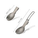 Титанова складна ложка - виделка Lixada 150 мм, фото 7