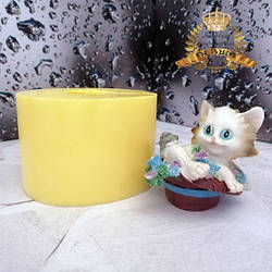 Форма силіконова Кошеня в капелюсі 55*60*50 мм.