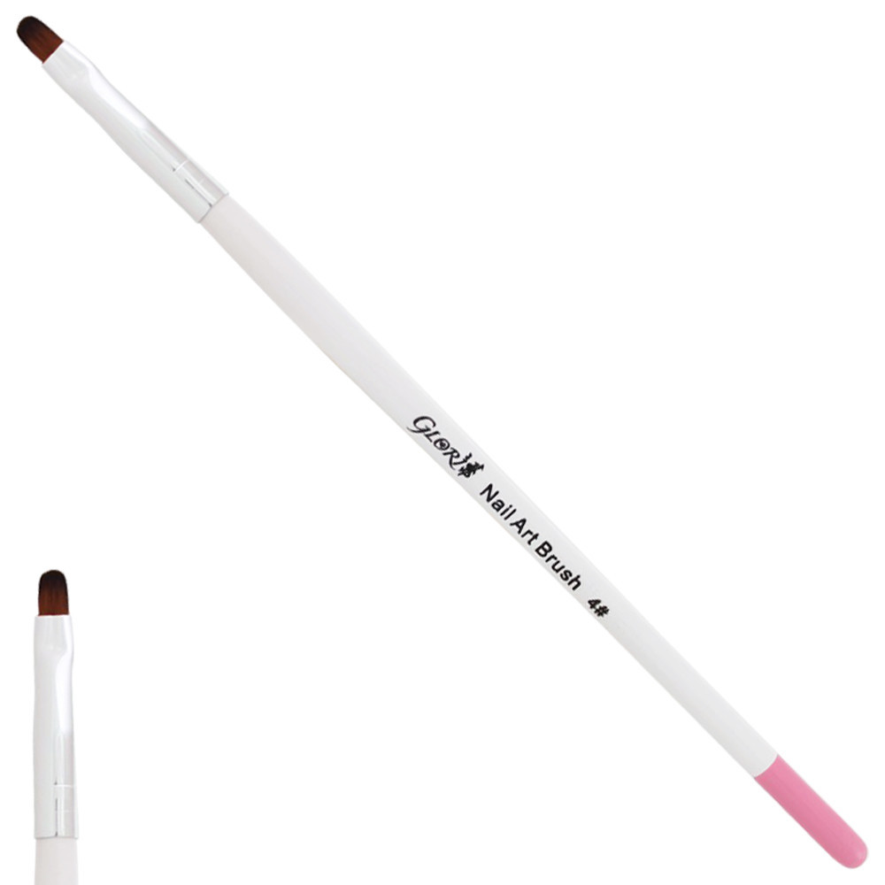 Закругленная кисть для геля Gloris №04