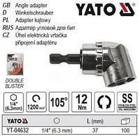 Адаптер тримач біт YATO кутовий HEX 1/4" 37 мм YT-04632